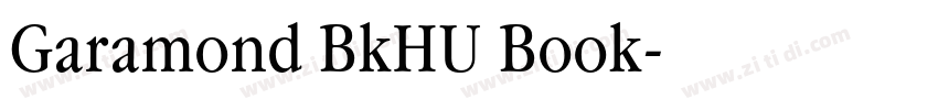Garamond BkHU Book字体转换